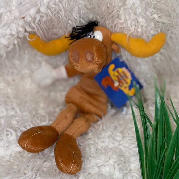 Clearance 50%off w bundle Rocky and Bullwinkle Friends Stuffed Plush BULLWINKLE - Picture 2 of 6